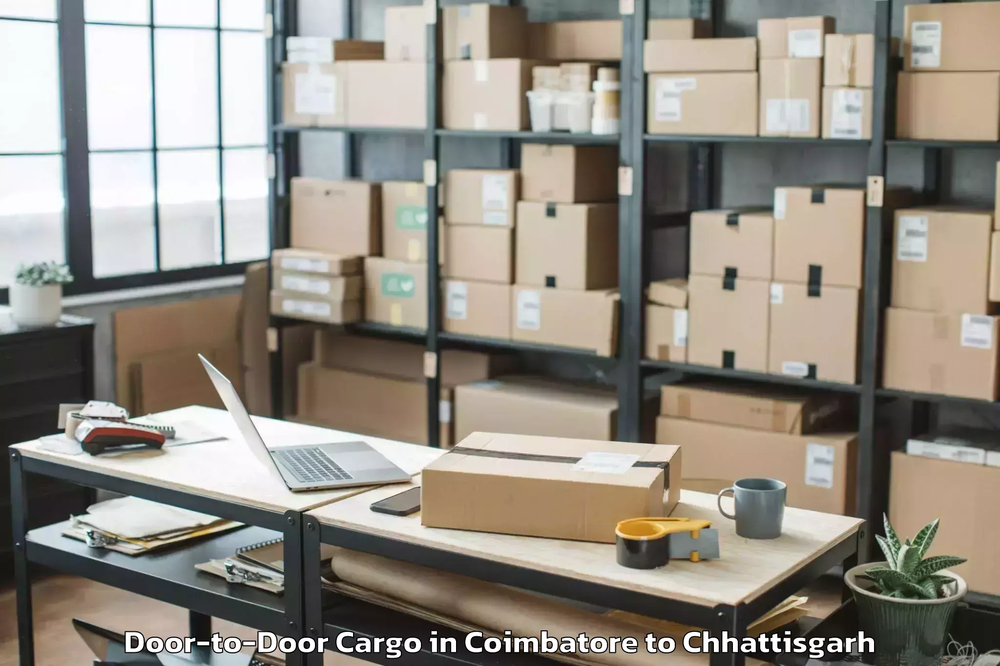 Affordable Coimbatore to Chhattisgarh Door To Door Cargo